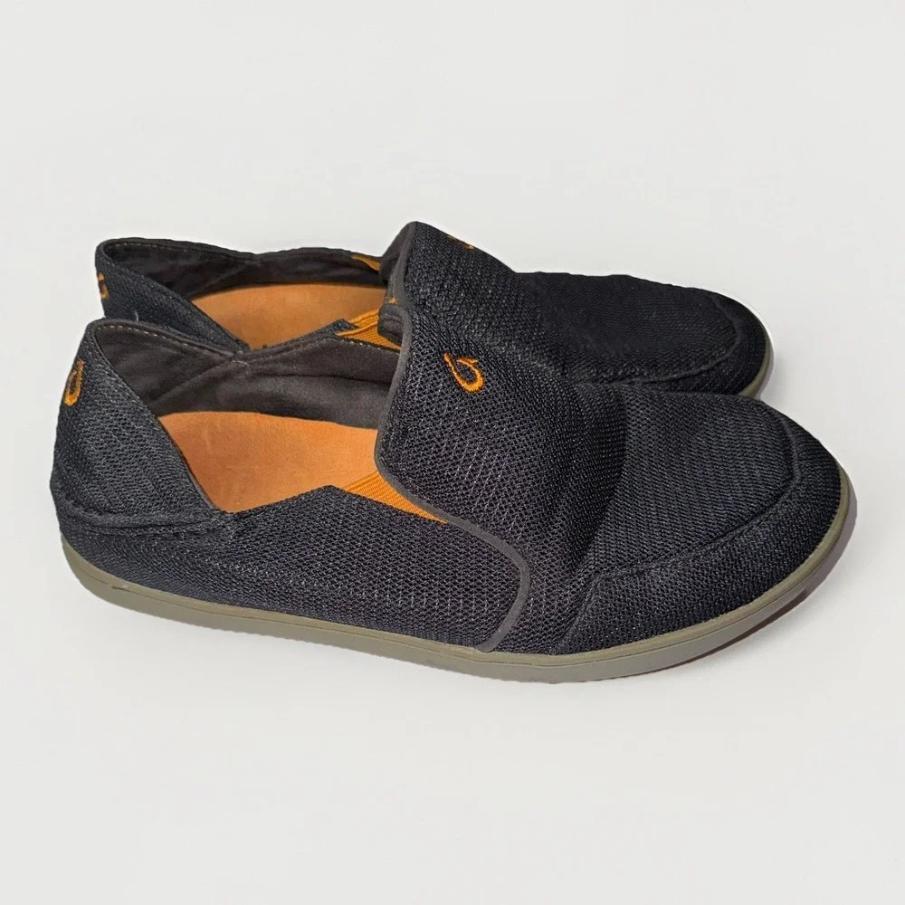 OluKai Men's Nohea Mesh 10188-4242 Dark Shadow Grey Casual Slip On Shoes Size 8